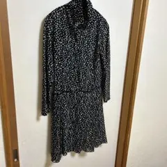 COMME CA ISM ドット柄シャツワンピース