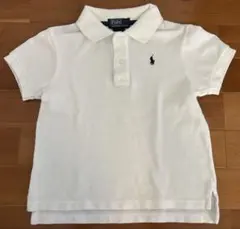 ラルフローレン ポロシャツ 半袖 キッズ ホワイト ネイビー 100cm