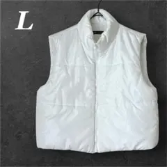 【SHEIN 】ホワイト ダウンベスト L