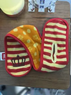 赤と黄色のストライプ ベビー用ファッション小物