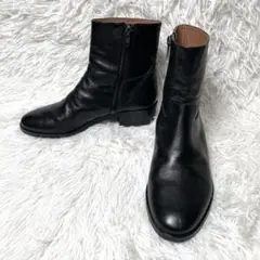 マーガレットハウエルアイデア　ショートブーツ　ファスナー　黒　ブラック　22.5