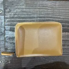 ベージュ コインケース ファスナータイプ