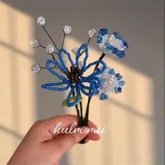 枯れない　3束 ビーズフラワーブーケ　花束　handmade