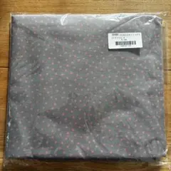 C&S ソフトなコットンローン　ドットプリント　グレーにピンク　3.3m