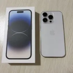 前面新品同様！Apple iPhone 14 Pro シルバー 本体 充電器