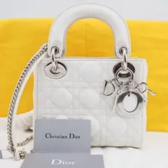 【セール】 Dior クリスチャンディオール レディディオール ミニ ホワイト系