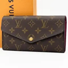 【美品 IC搭載】ヴィトン モノグラム ポルトフォイユ サラ フューシャ 長財布