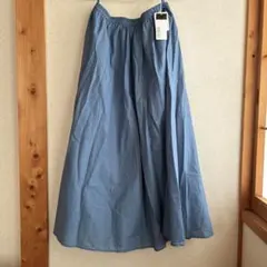 【新品】ロングスカート ブルー インド綿 mitis.のサムネイル