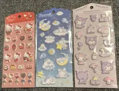 サンリオ　マシュマロステッカーズ　セット（キティ、シナモ、クロミ）