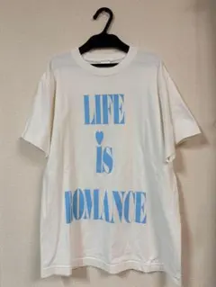 Kansee M ホワイト Tシャツ LIFE IS ROMANCE