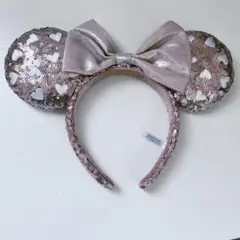 ディズニー ランド カチューシャ スパンコール ピンク ハート