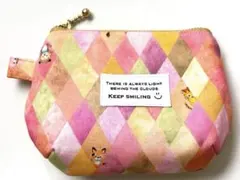 ハンドメイドポーチ　ふっくらポーチ　ユキエモン　ラビリンス