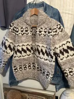 カウチンカーディガン ニット