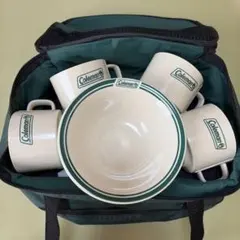 Coleman 食器セット マグカップ4個 ボウル４つお皿４つセット
