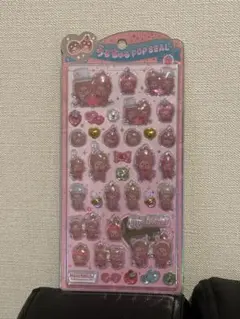 正規品　うるちゅるポップシール　モンチッチピンク