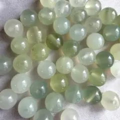 プレナイト ラウンド 8mm 47粒セット 穴あき 濃淡差あり