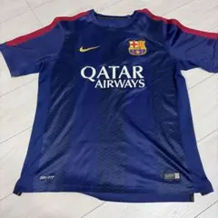 NIKE FCバルセロナ トレーニングウェア プラシャツ Lサイズ ネイビー