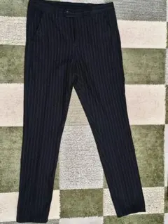 ダークグレー ストライプ スラックス サイズ31
