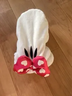 ディズニーキャラクター 白い耳 ピンクリボン
