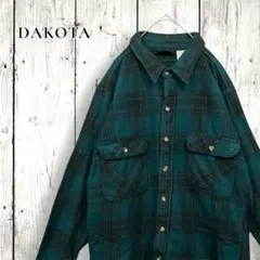 90s 90年代★DAKOTA ダコタ★ネルシャツ★チェック★長袖