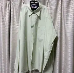 【TOMMY HILFIGER】ライトグリーンのチェック柄シャツ/XL