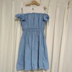 レピピアルマリオ オフショルワンピース140〜 150センチ（Sサイズ）デニム