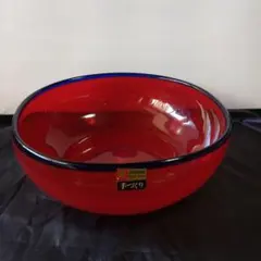 KURATA 手づくり 赤 ガラスボウル（昭和レトロ）