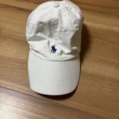 Polo キャップ ロゴ刺繍　ホワイト