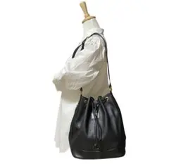 美品　ノバチェック バーバリーズ 巾着ショルダーバッグ シャドーホース レザー