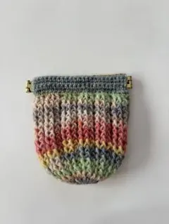 バネ口ミニポーチ　ハンドメイド