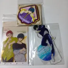 Free！アクリルスタンド　ワッペンバッジ　桐嶋郁弥　椎名旭