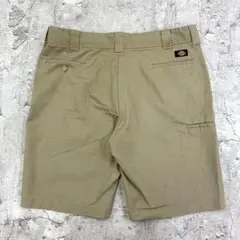 Dickies　ワークショーツ　W38　カーキ　無地　古着　レギュラーのサムネイル