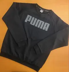美品PUMA JAPANブラック 薄手トレーナー160