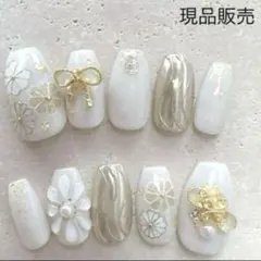 No.39 振袖ネイル　成人式ネイル　和柄ネイル　ネイルチップ　前撮り