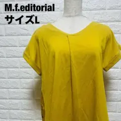 M.f.editorial 半袖チュニック 山吹色 花柄サイドパネル【697】のサムネイル