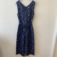 ELLE ヨット柄　ネイビー　オールインワン　サロペット