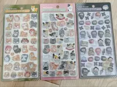ボンボンドロップシール　和柄　忍者　猫　柴犬　3枚セットクーリア　正規品