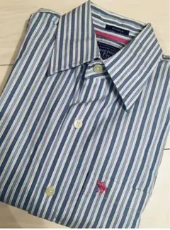 SALE！未使用！アバクロ　メンズ　長袖シャツ　ストライプ
