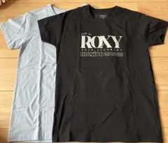 ROXY 半袖 Tシャツ ブラック、水色のサムネイル