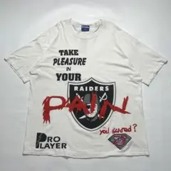 90s NFL レイダース USA製 ビンテージTシャツ XL 白 8919のサムネイル