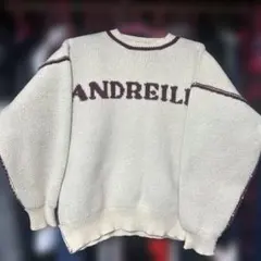 ANDREILI ロゴ入りオーバーサイズニット