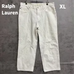 ラルフローレン 定番 チノパン 白 ストレート 定番 古着【7879】