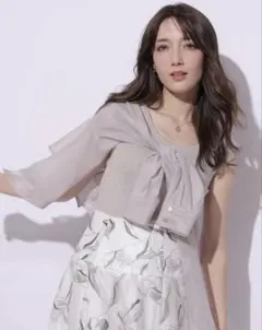 【極美品】今季アプワイザーリッシェ 2WAYシアーシャツアンサンブル