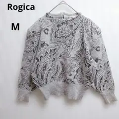 ロジカ ニットセーター　ウールブレンド　L　後ボタン