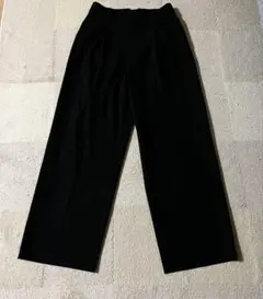 ユニクロ タックワイドパンツ ブラック M