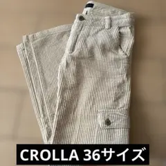 CROLLA アイボリー コーデュロイ カーゴパンツ36サイズ