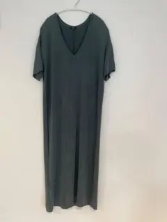 Massimo Dutti Vネック 半袖 マキシワンピース XSのサムネイル