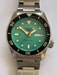 美品　セイコー　ダイバー　ターコイズブルー　メンズ腕時計