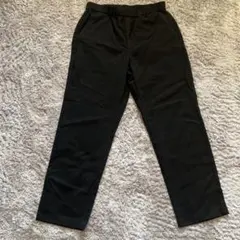 黒スラックス ゴムウエスト 後ろポケット付き