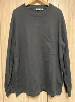 ユニクロ　ユニクロU クルーネックT ブラック　L ロンT UNIQLO
